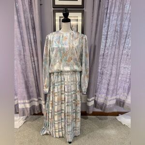 Vintage FSA Collection Pleated Dress